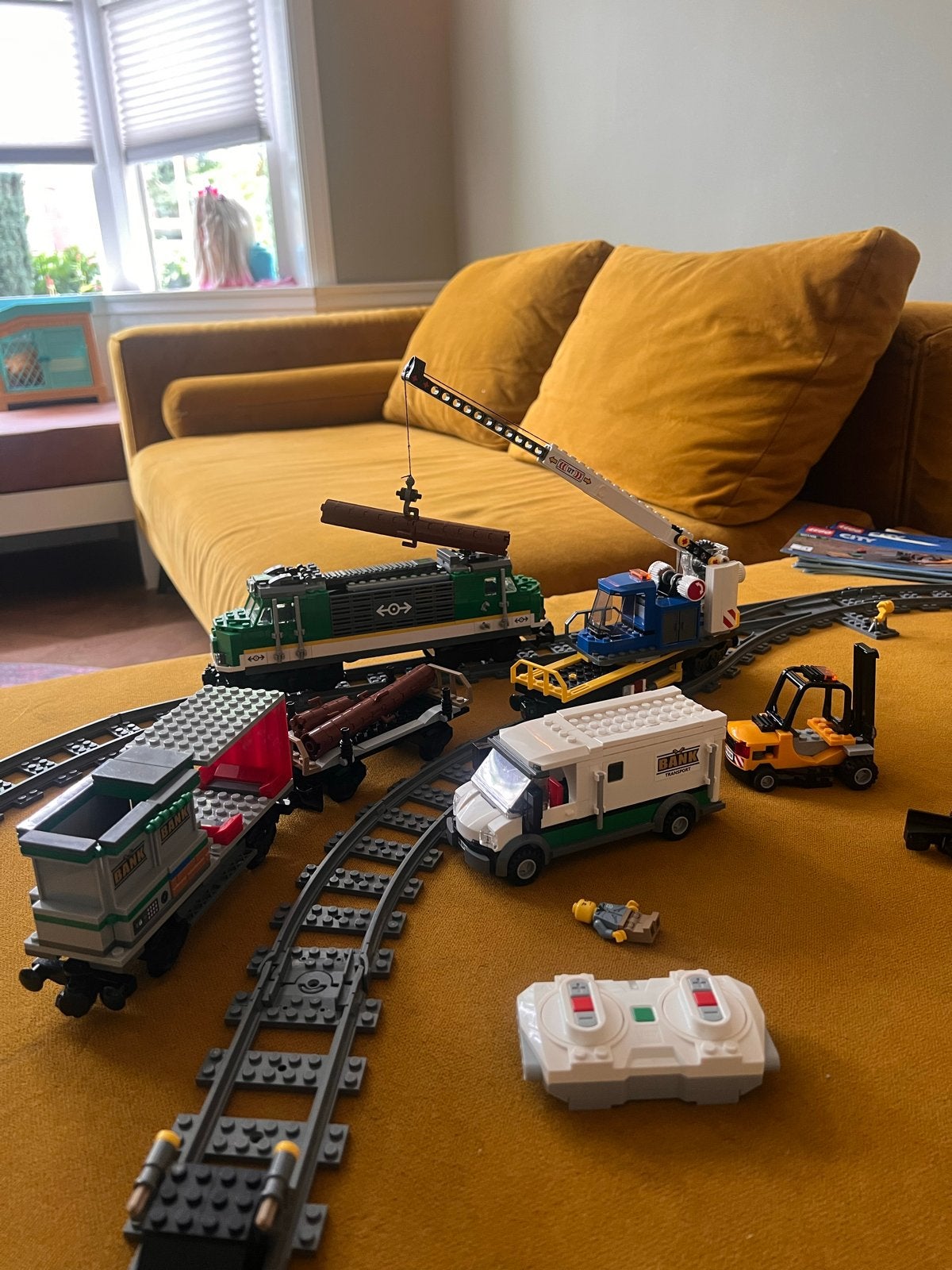 LEGO City Vrachttrein #60198 met extra rails en boekjes, Ophalen, Lego, Complete set, Inclusief instructies