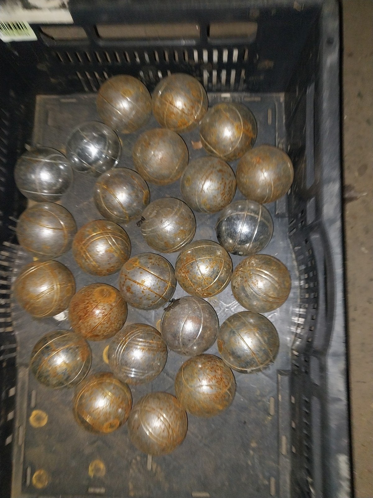 Partij gebruikte jeu de boules ballen, Ophalen, Gebruikt