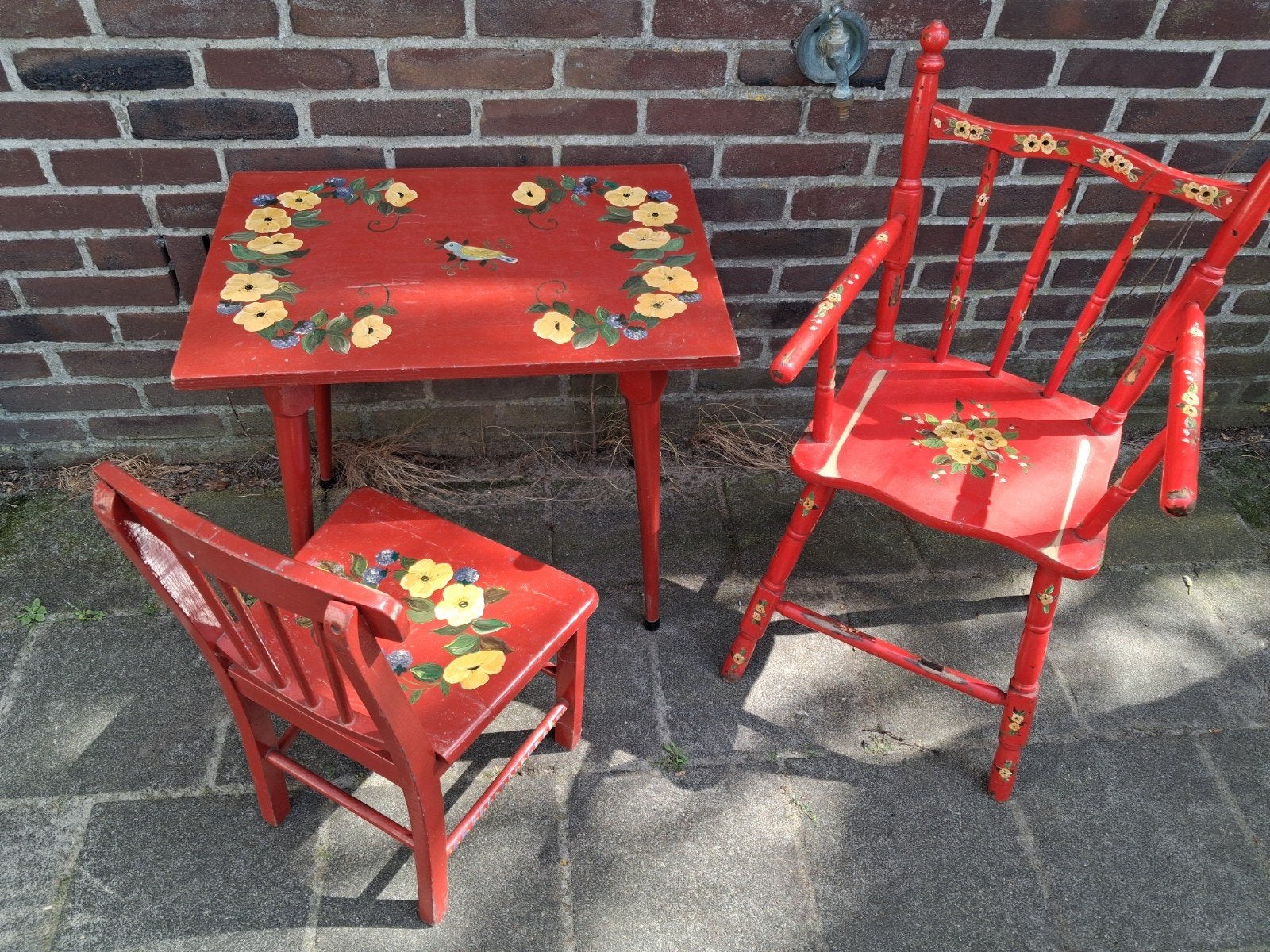 Vintage hindeloopen meubeltjes, Ophalen