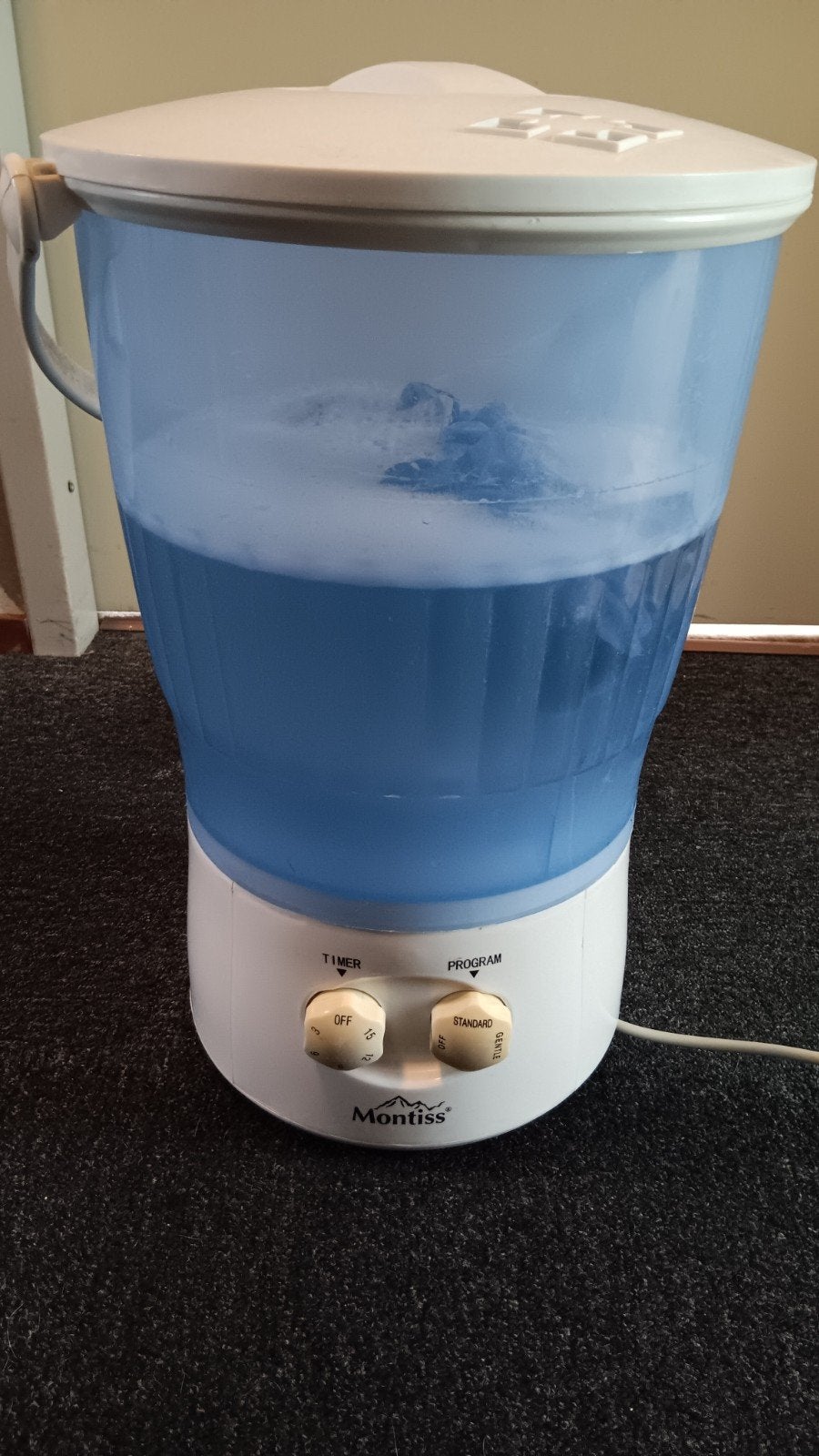 Montiss Mini Wasmachine - Ideaal voor op de camping, Ophalen, Gebruikt, Kort programma, Minder dan 85 cm