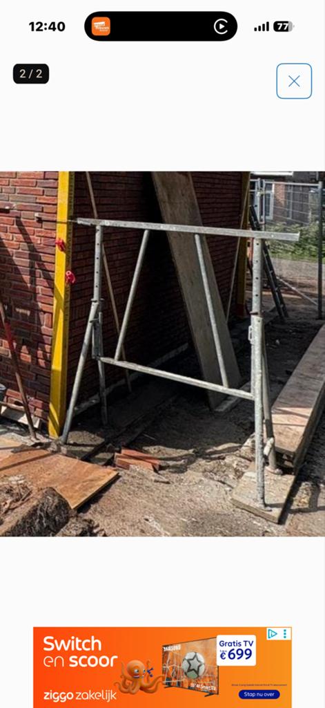 Verstelbare Metselschragen / Metselsteiger tot 2m hoogte, Ophalen, Gebruikt, Overige typen, Minder dan 2 meter