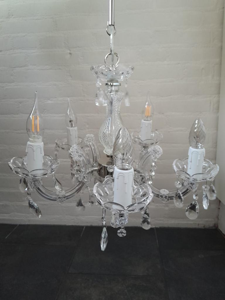Kroonluchter ~ 5 armen lamp plafondlamp, Ophalen of Verzenden, Zo goed als nieuw