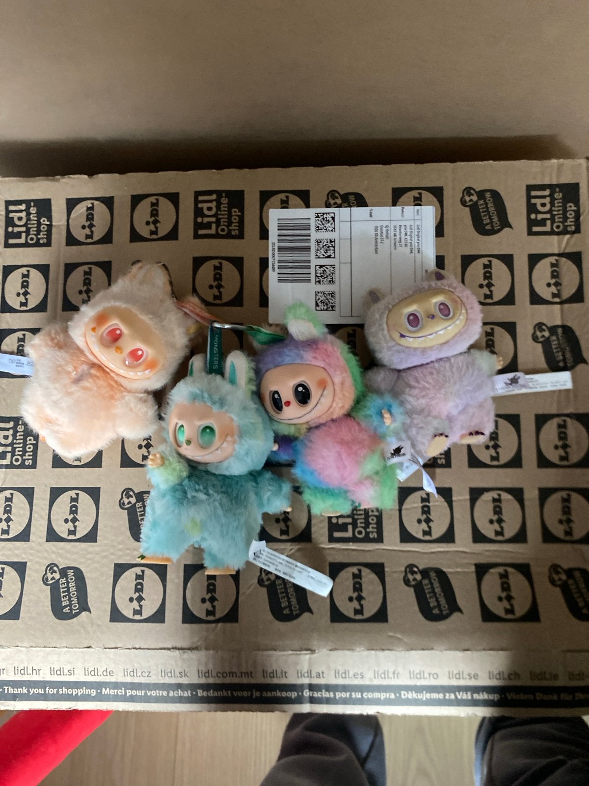 Lidl Monsters Knuffels - Set van 4, Lidl, Overige typen, Ophalen of Verzenden, Meerkleurig