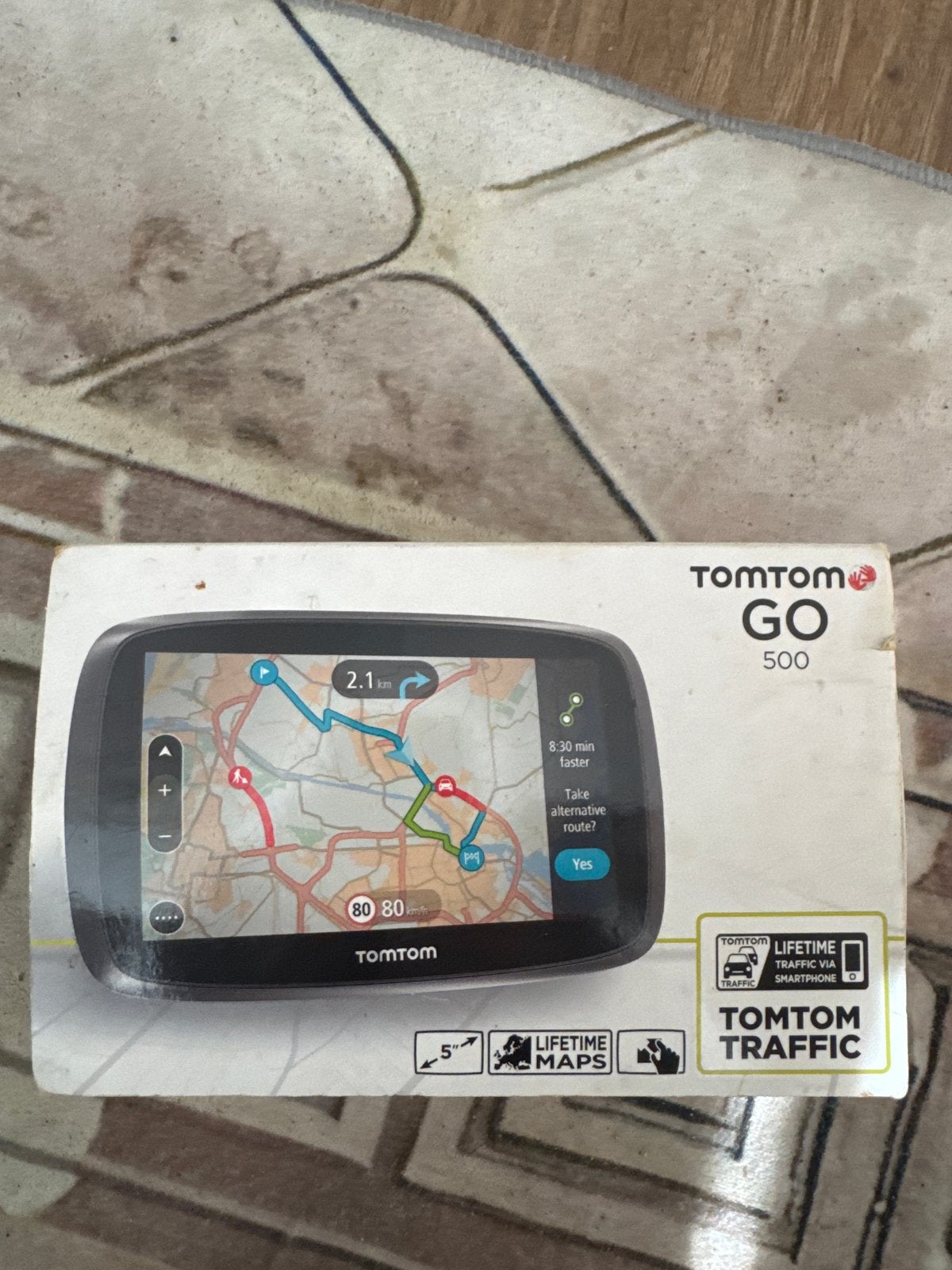 TomTom GO 500 Navigatiesysteem met Lifetime Maps, Auto diversen, Ophalen of Verzenden, Zo goed als nieuw
