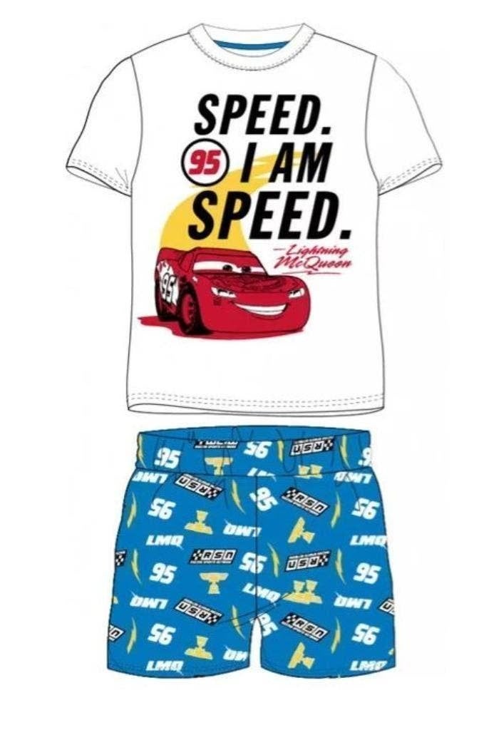 Disney Cars Shortama - Blauw - Maat 116 - 122 - Katoen, Nacht- of Onderkleding, Disney Cars, Nieuw, Ophalen of Verzenden