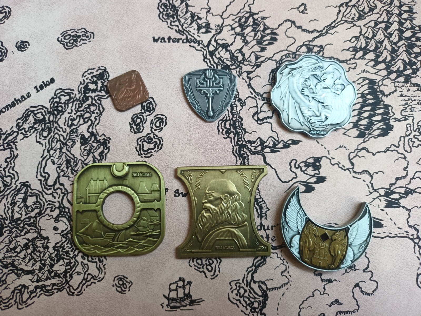 Dungeons and Dragons D&D Waterdeep currency metal coins, Ophalen of Verzenden