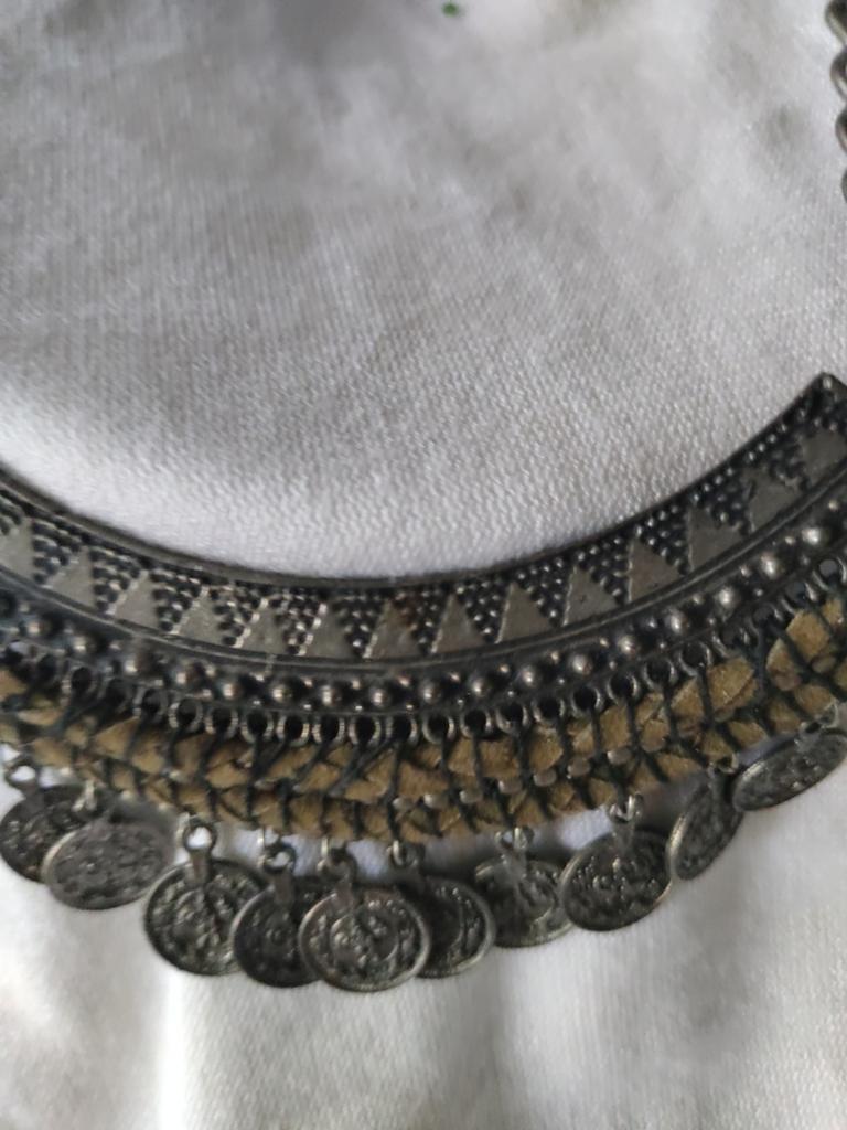 Vintage munten ketting, Ophalen of Verzenden, Zo goed als nieuw, Zilver, Overige materialen