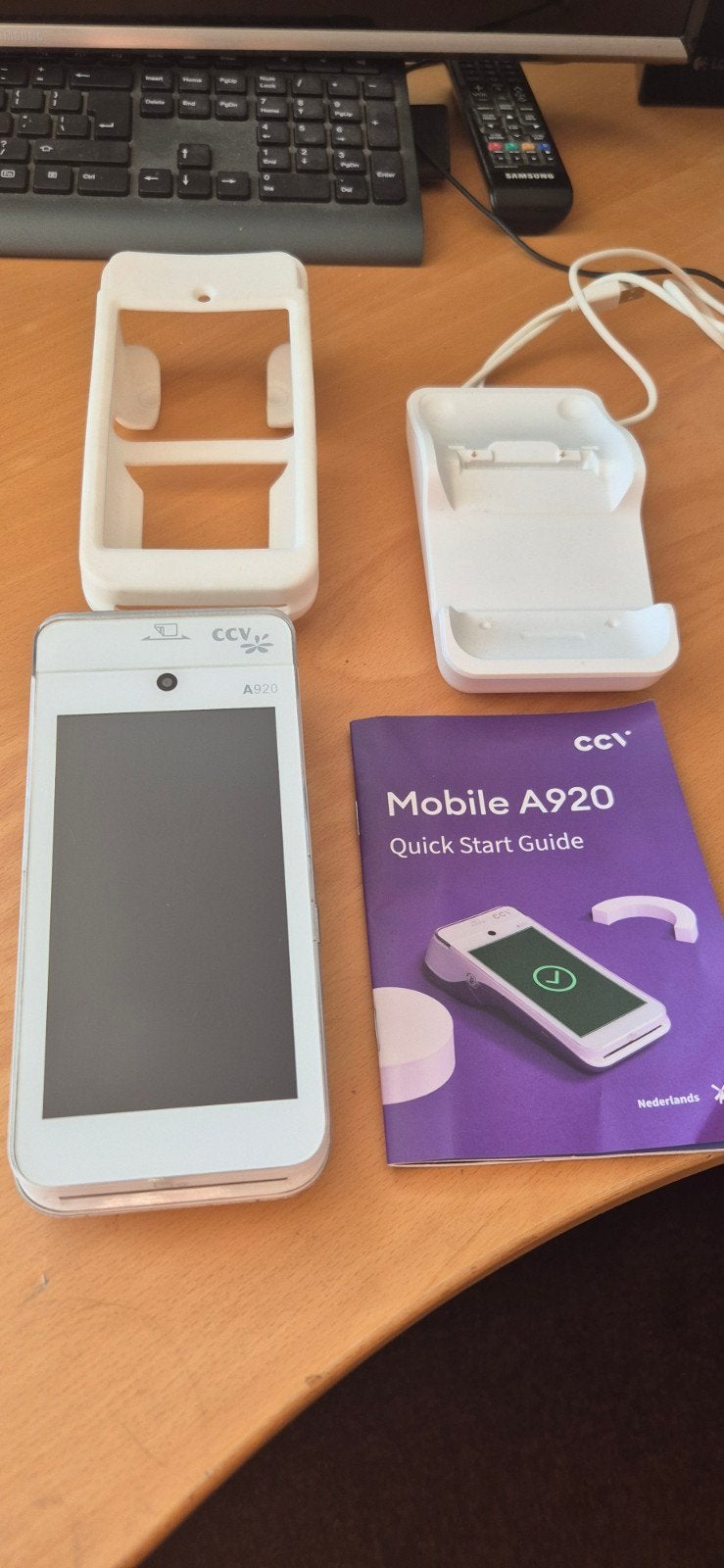 CCV Mobile A920 Pinautomaat met Oplaadstation, Ophalen of Verzenden, Zo goed als nieuw