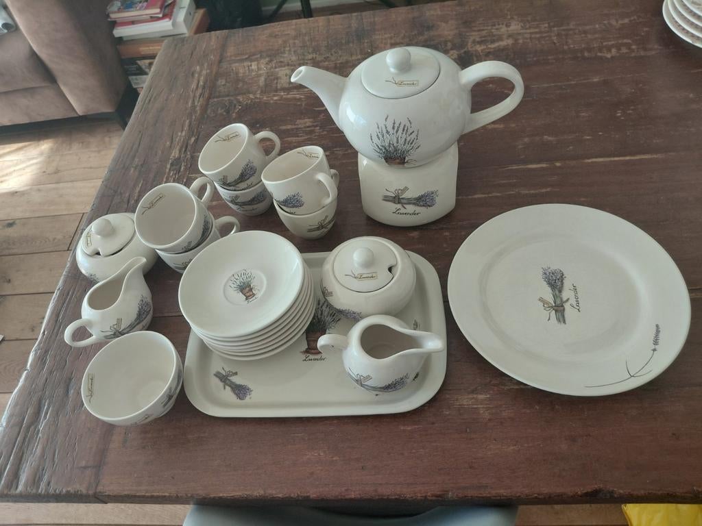 Jet ter Steege Lavender Servies onderdelen, Ophalen, Gebruikt, Aardewerk, Overige stijlen