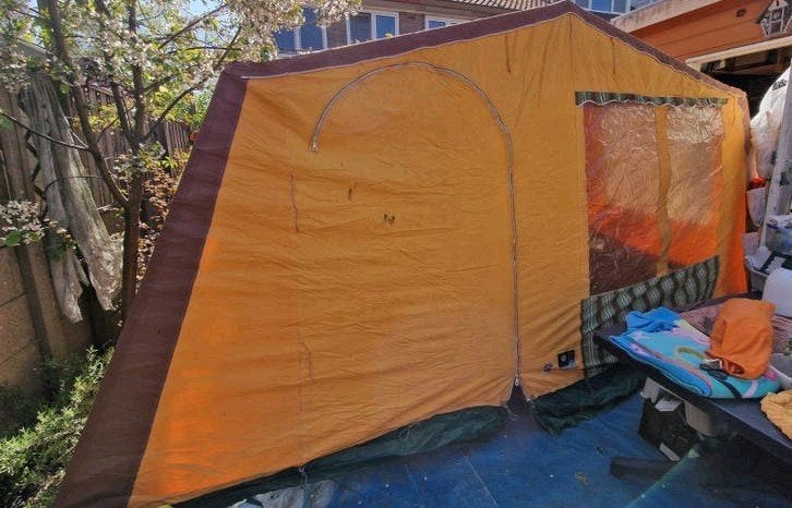 Vintage bungalowtent 4 - 6 pers., Ophalen, Gebruikt, Tot en met 6