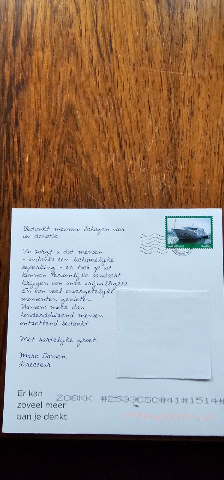Zonnebloem kaart met Port betaald zegel, Verzenden, 1980 tot heden, Ongelopen