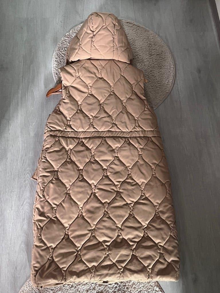 Mooie lange weinig gedragen kameelkleurige bodywarmer, Kleding | Dames, Beige, Fascinate, Ophalen of Verzenden, Maat 36 (S)