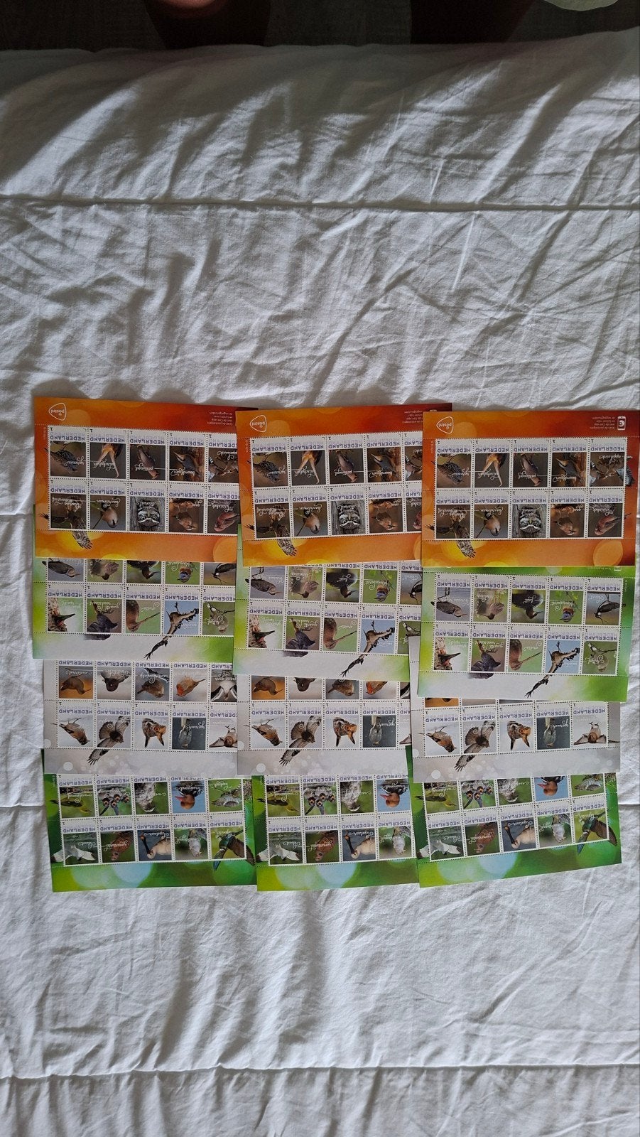 12 postzegelvellen. Zelfklevende. Frankeergeldige zegels, Postzegels en Munten, Ophalen of Verzenden