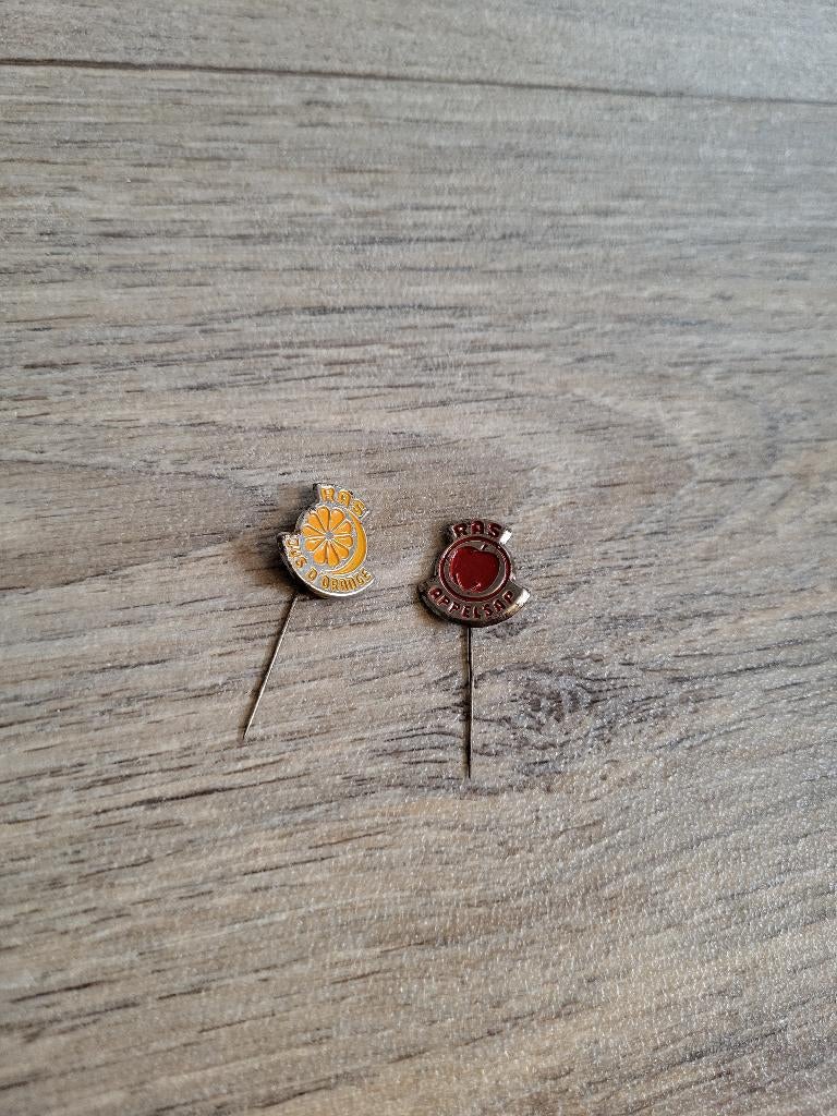 2x Pins Speldjes RAS Appelsap en Jus de Orange, Ophalen of Verzenden, Zo goed als nieuw