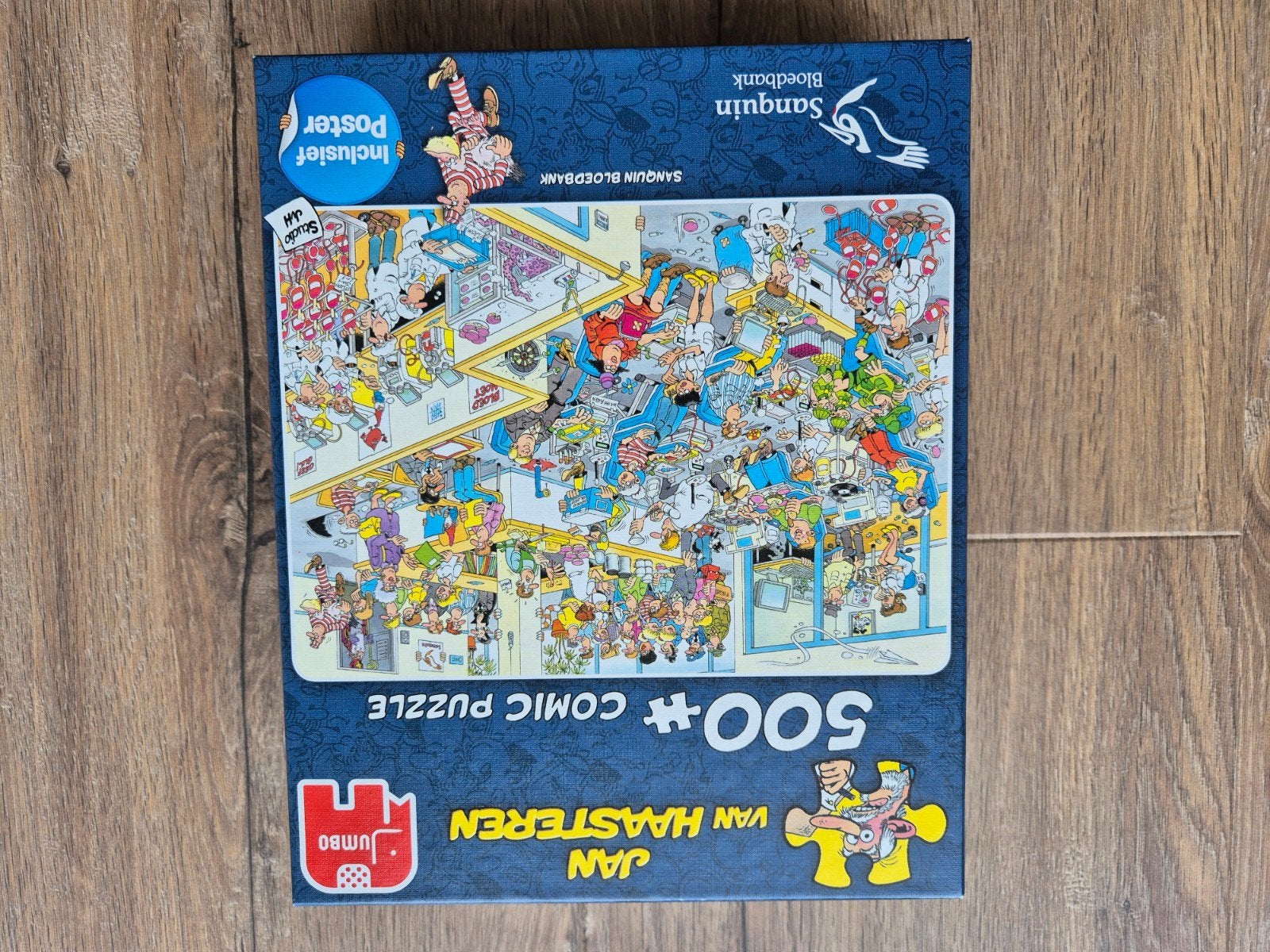Jan van Haasteren 500+ Comic Puzzle Sanquin Bloedbank, Ophalen, Meer dan 50 stukjes, Gebruikt, 6 jaar of ouder