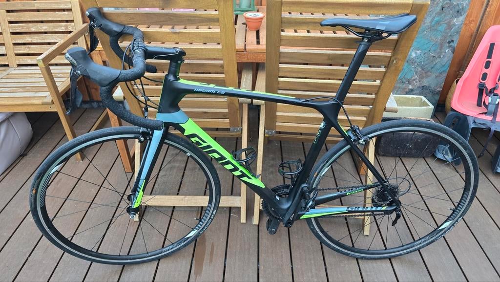 Giant Racefiets TCR Advanced Carbon Smoke Black/Green M/L, Fietsen en Brommers, Fietsen | Racefietsen, 28 inch, Carbon, Heren