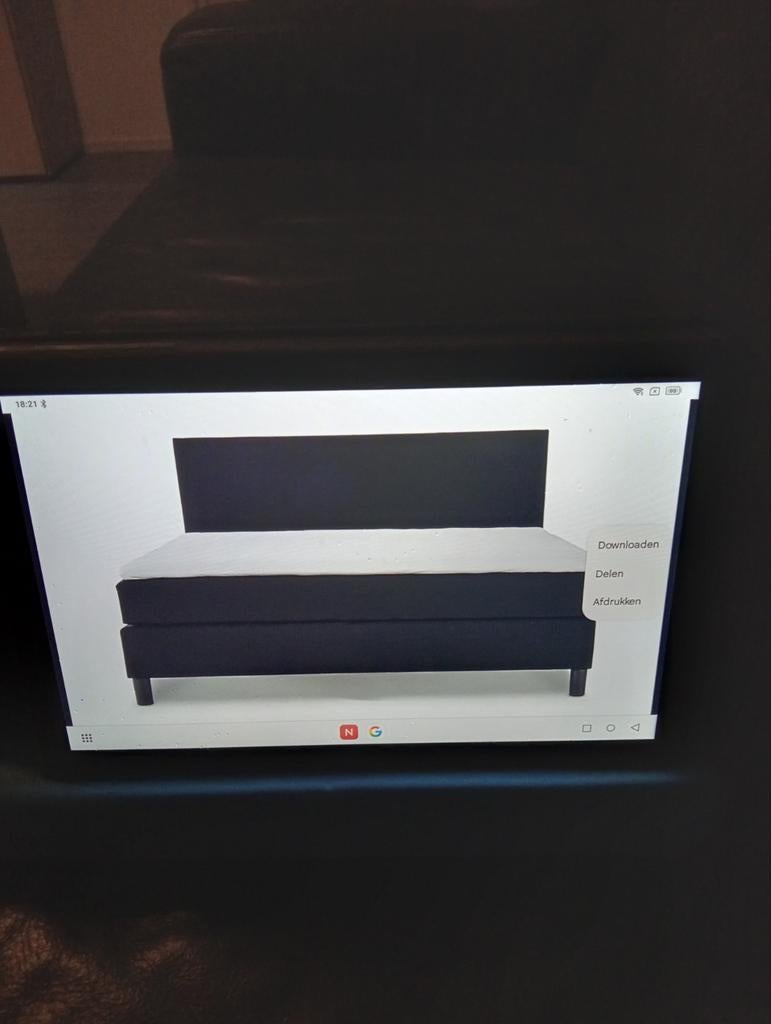 Boxspring 120x200 - Comfortabel en Ruim, Ophalen, Gebruikt, Zwart, Twijfelaar
