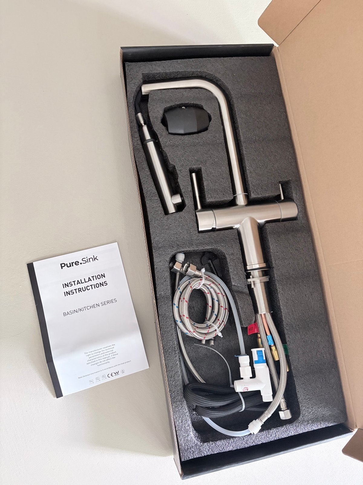 Pure.Sink Keukenkraan met uittrekbare sproeier - Nieuw, Ophalen of Verzenden, Nieuw, Rvs, Kraan