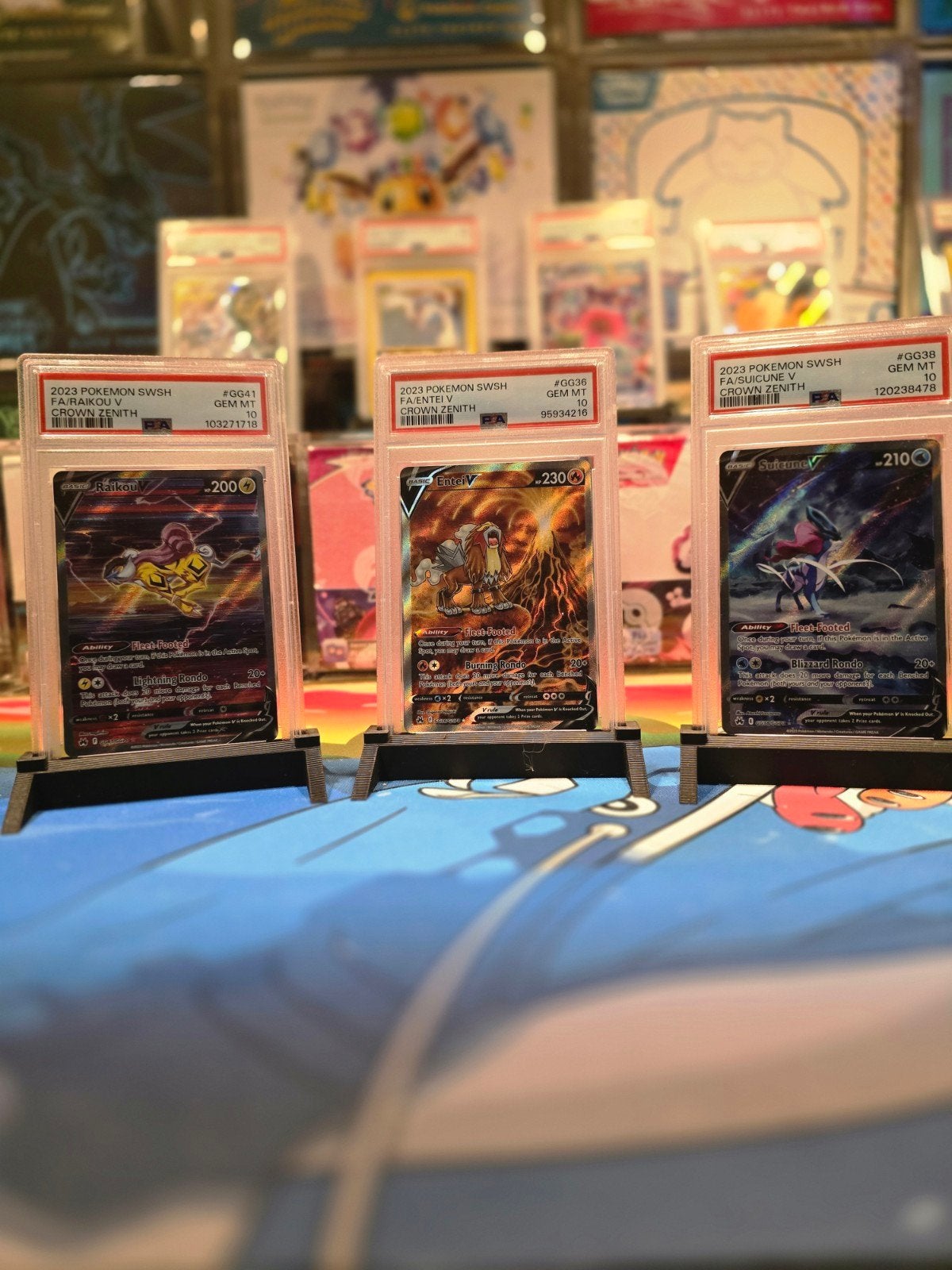 Pokémon SWSH Crown Zenith PSA 10 Raikou, Entei, Suicune V, Ophalen of Verzenden, Nieuw, Meerdere kaarten
