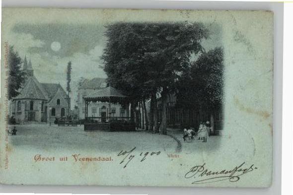 Veenendaal Markt  st 1900 uitg Jac v. Hardeveld TOPKAART, Ophalen of Verzenden, Voor 1920, Gelopen, Utrecht