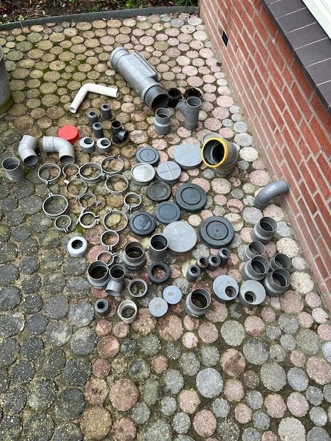 PVC afvoermateriaal  Diverse soorten en maten, Ophalen, Bochten, Pvc, Minder dan 2 meter