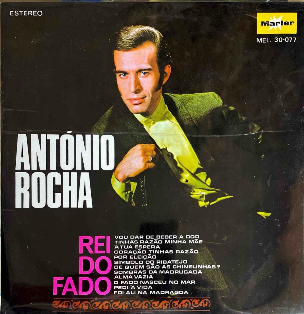 António Rocha - O Rei Do Fado - 1968 - Marfer / Spaans, LP, Gebruikt, Fado, Inclusief binnenhoes