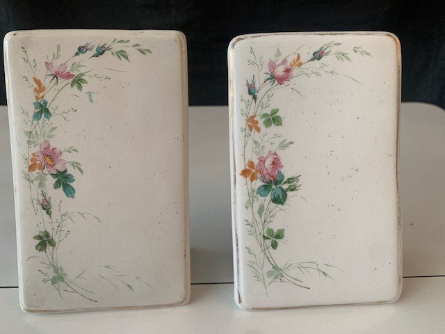 2 antieke porseleinen menu s, Ophalen of Verzenden