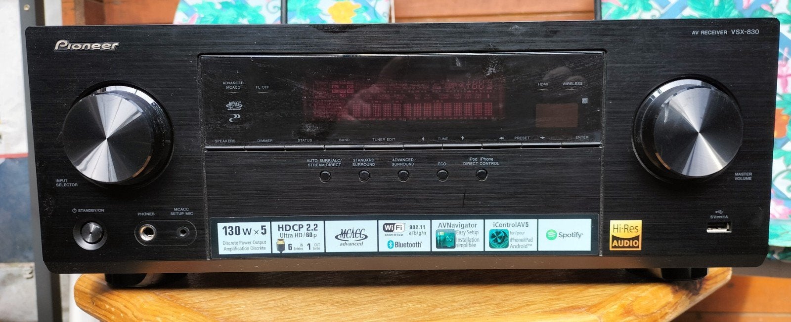 Pioneer VSX-830 AV Receiver - Krachtig en Compleet, Ophalen of Verzenden, Zo goed als nieuw, Pioneer, 120 watt of meer