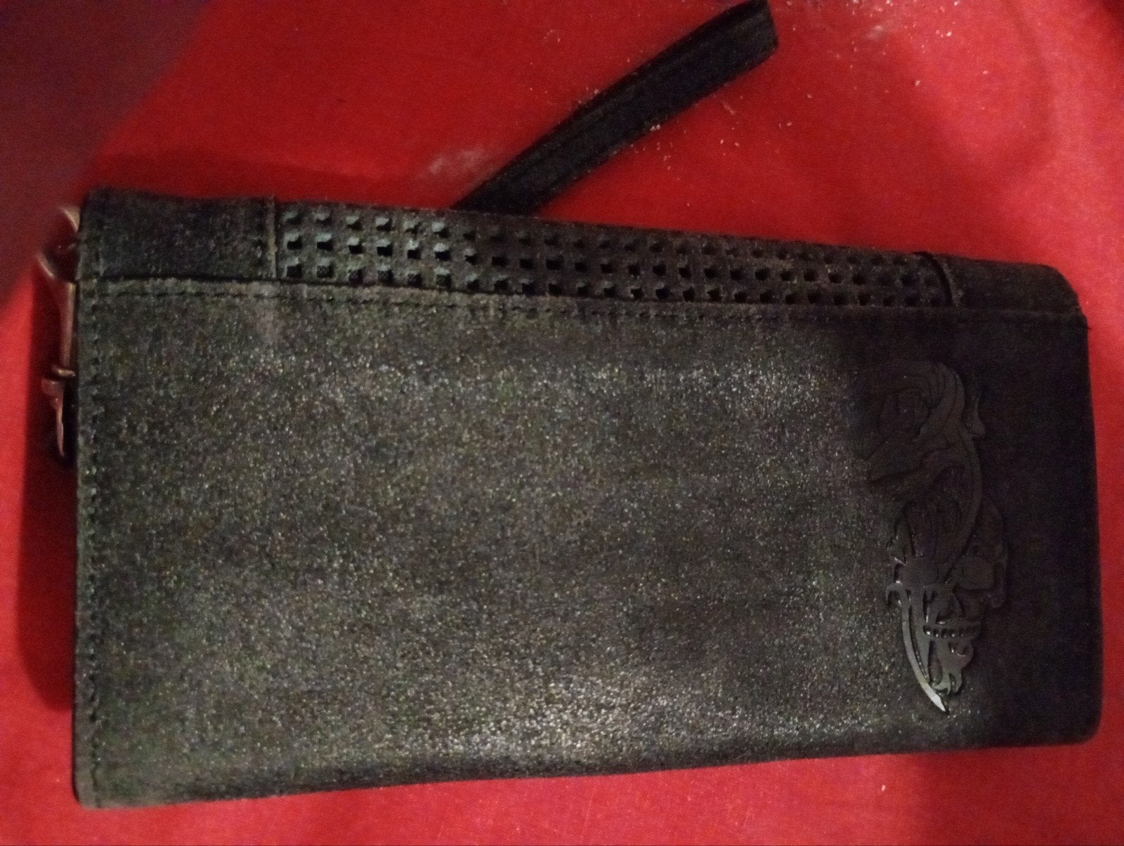 HARLEY DAVIDSON  PORTOMENEE ORIGINEEL!, Sieraden, Tassen en Uiterlijk, Overige merken, Leer, Zwart, Ophalen of Verzenden