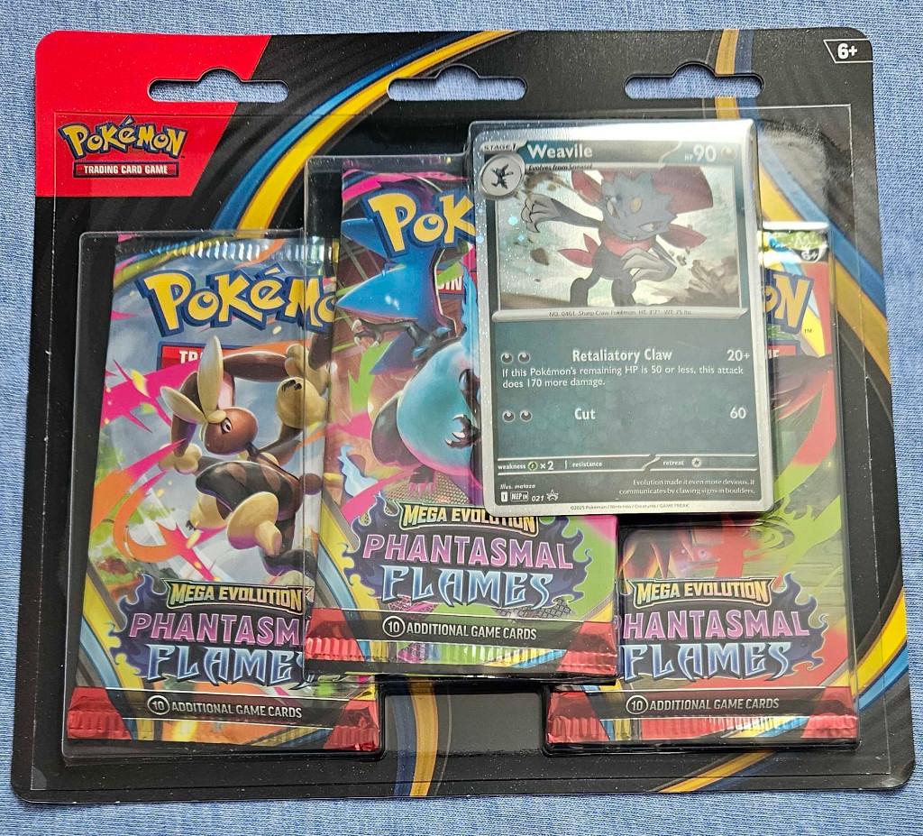 Pokemon Phantasmal Flames: Weavile 3-Pack Blister, Ophalen, Nieuw, Boosterbox, Foil