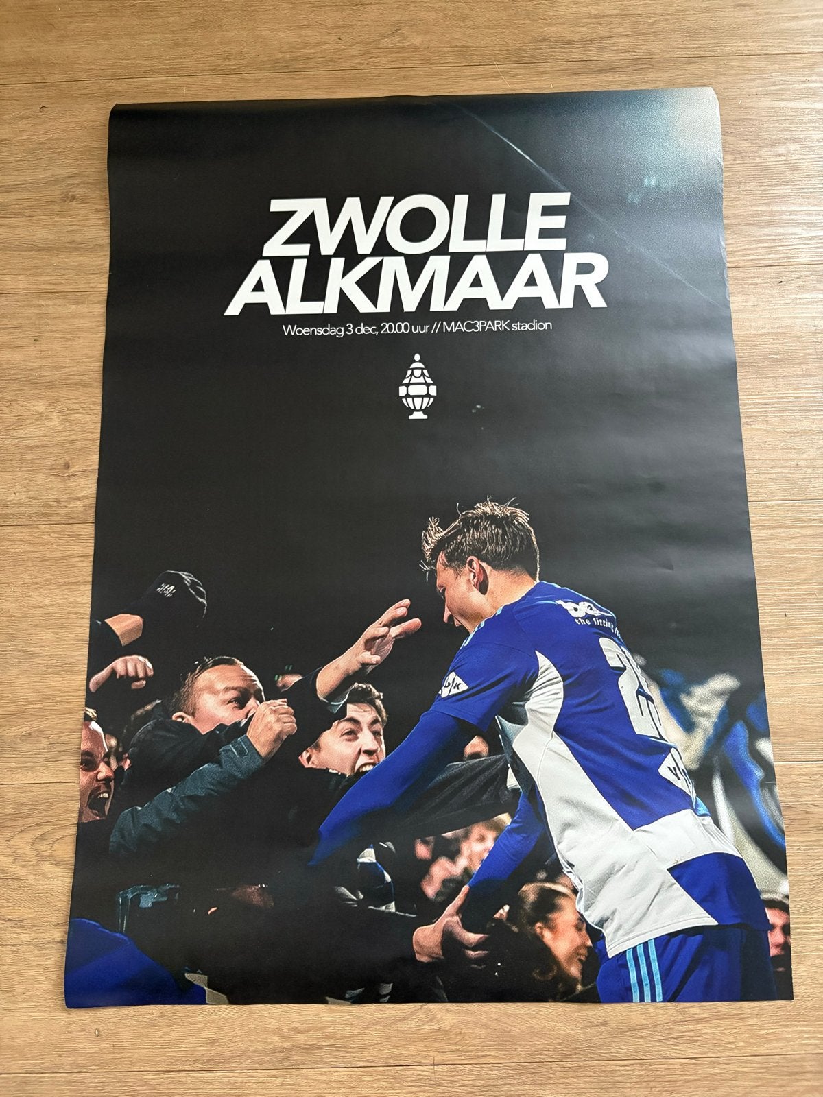 PEC Zwolle - AZ Alkmaar KNVB Beker Poster, Rechthoekig Staand, Nieuw, Ophalen of Verzenden, Sport