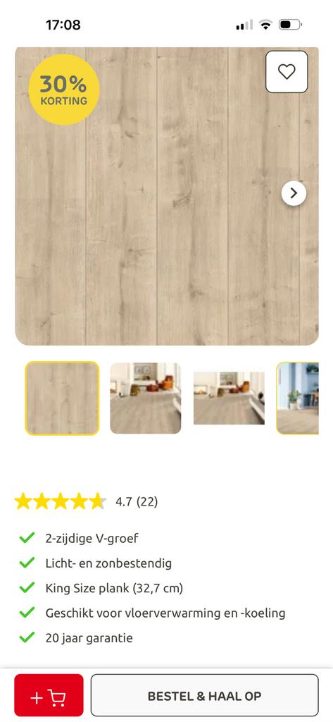 Laminaat Faro kingsize met ondervloer, ruim 25m2, Ophalen, Overige materialen, 30 cm of meer, 50 tot 150 cm