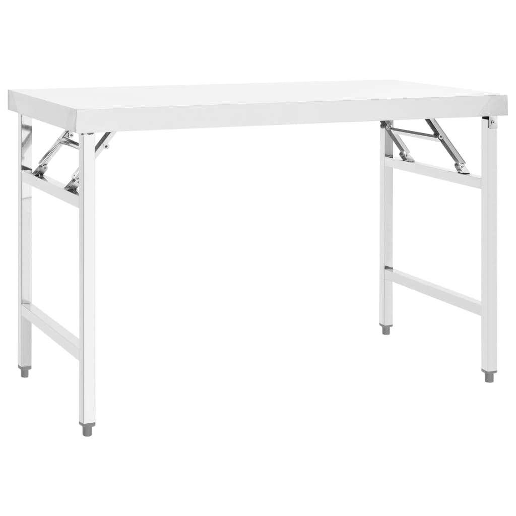 Keukenwerktafel inklapbaar 120x60x80 RVS GRATIS BEZORGD!, Overige typen, Verzenden, Nieuw, Metaal