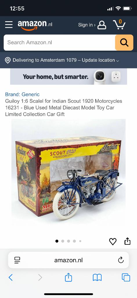 Gezocht 1:6 Indian scout van 1920 schaalmodel, Gebruikt, Ophalen, Overige merken, Groter dan 1:32