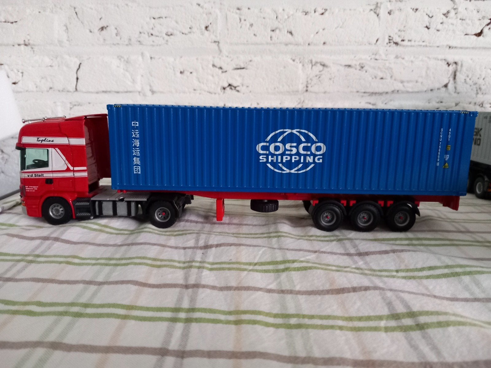 Containercombi Scania v.d. Stelt Giessen, Hobby en Vrije tijd, Ophalen of Verzenden, Bus of Vrachtwagen, Tekno