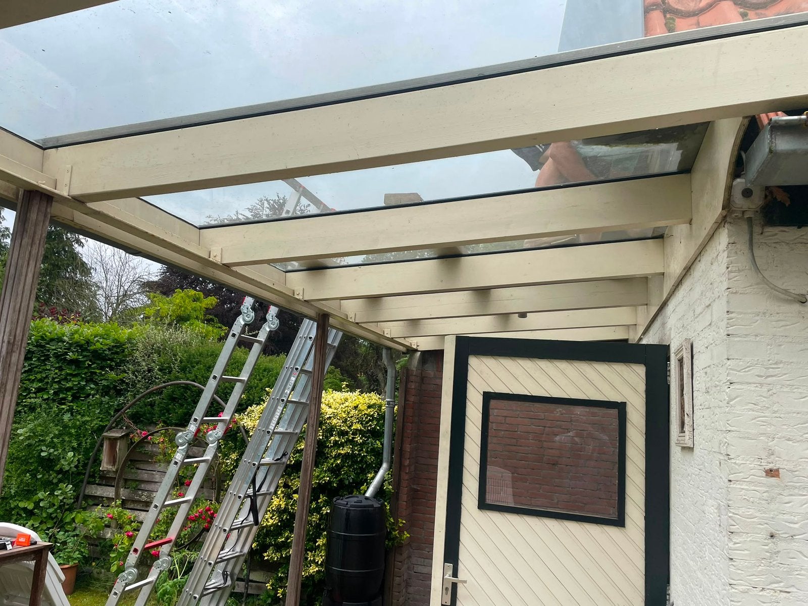 Terras overkapping aangeboden, Tuin en Terras, Overkappingen, Ophalen, Gebruikt, Serre