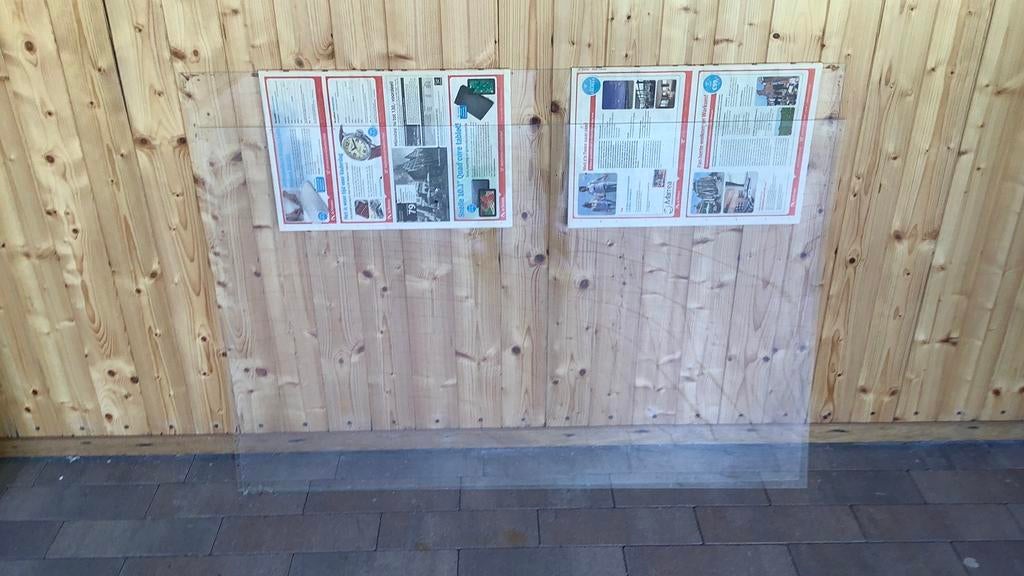 2 acryl/plexieglas platen 1 v 110x80cm en 1 v 110x72 cm, Ophalen, Gebruikt