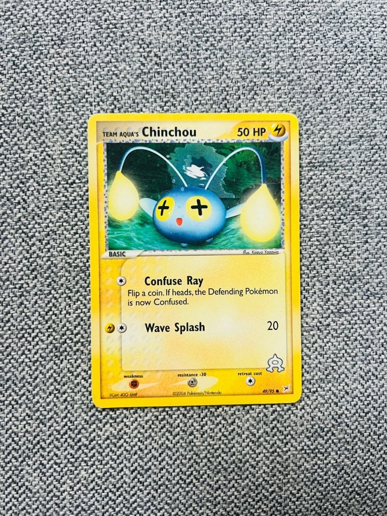 Team Aqua's Chinchou 49/95 Ex Team Magma Pokemon, Verzenden, Zo goed als nieuw, Losse kaart, Foil