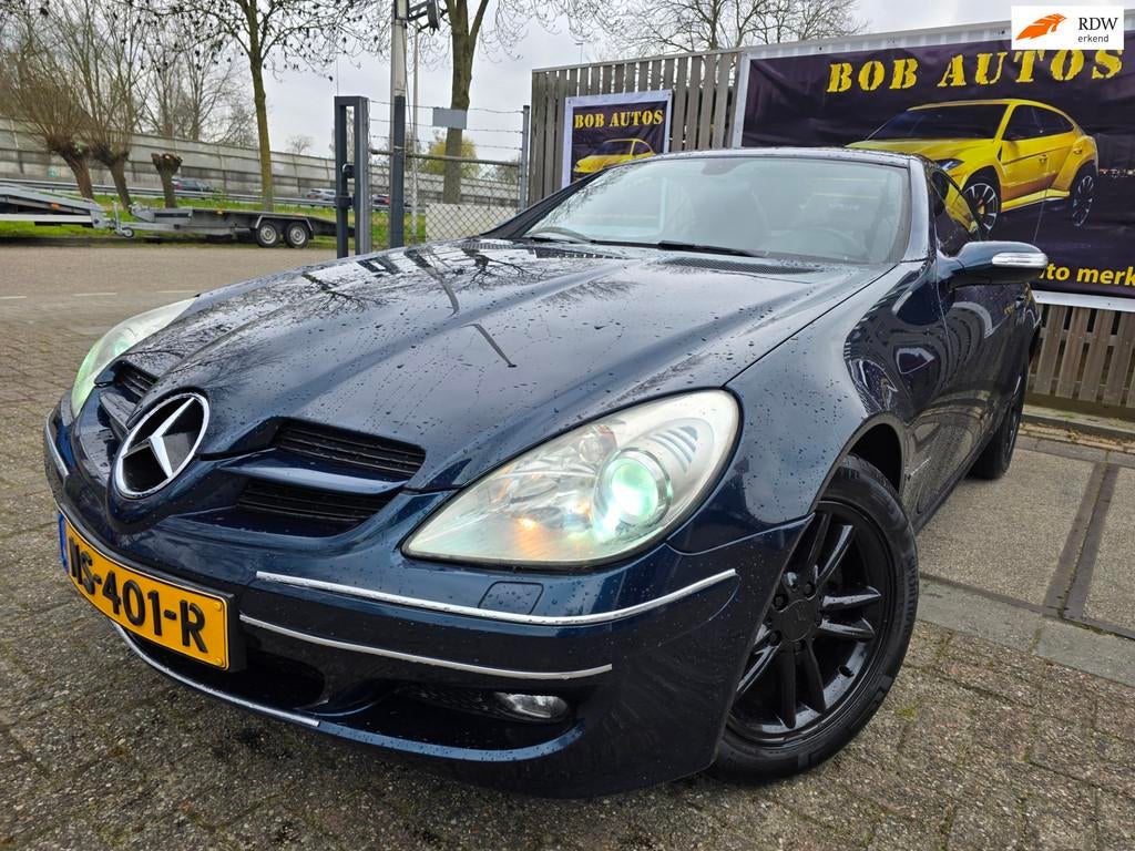 Mercedes-Benz SLK-klasse 200 K/airco/navi/nieuwe apk 07-05-2, Achterwielaandrijving, Gebruikt, 4 cilinders, Blauw