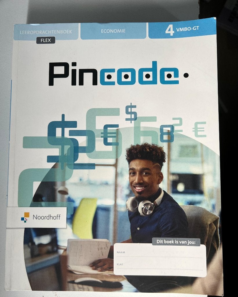 Economie Pincode 4 VMBO-GT, Boeken, Ophalen of Verzenden, Nieuw, VMBO, Economie