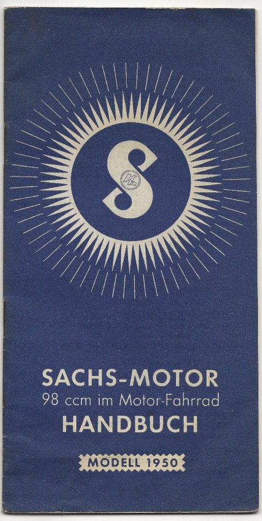 Sachs Motorrijwiel 98 cc 1950 handleiding (5988z), Motoren, Verzenden, Overige merken