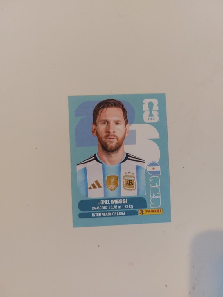 Panini 2026 Messi sticker, Ophalen of Verzenden, Zo goed als nieuw, Buitenlandse clubs, Poster, Plaatje of Sticker