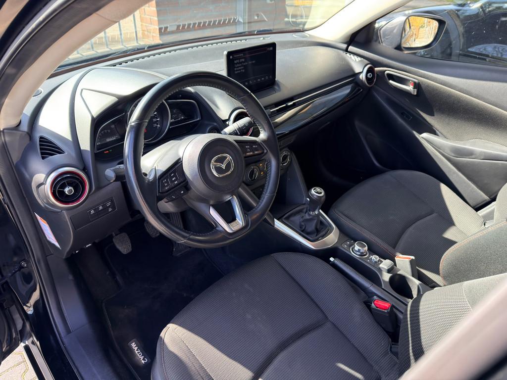 Mazda 2 1.5 Skyactiv-G Sportive Carplay AchteruitrijCamera, Stof, 4 cilinders, Zwart, Origineel Nederlands