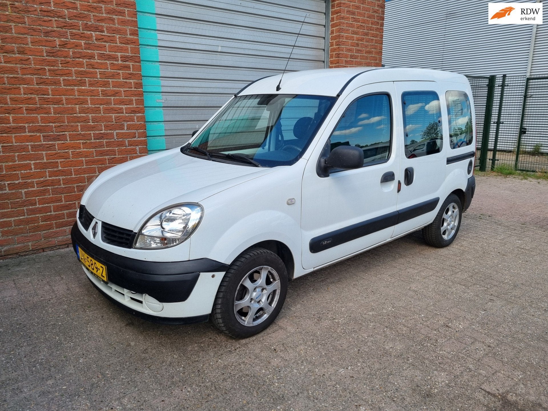 Renault Kangoo 1.2-16V Authentique Airco! Bj:2008, Auto's, Voorwielaandrijving, Elektrische ramen, 4 cilinders, Wit
