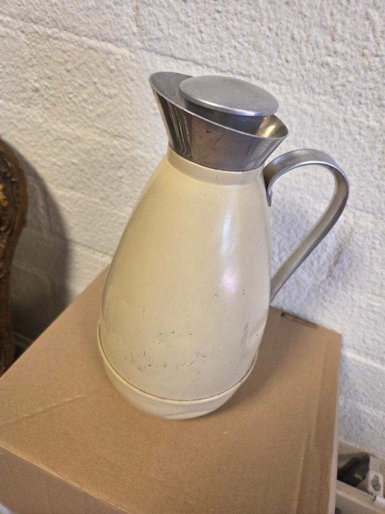 Vintage beige thermoskan met kurkdop - Collector's item, Ophalen