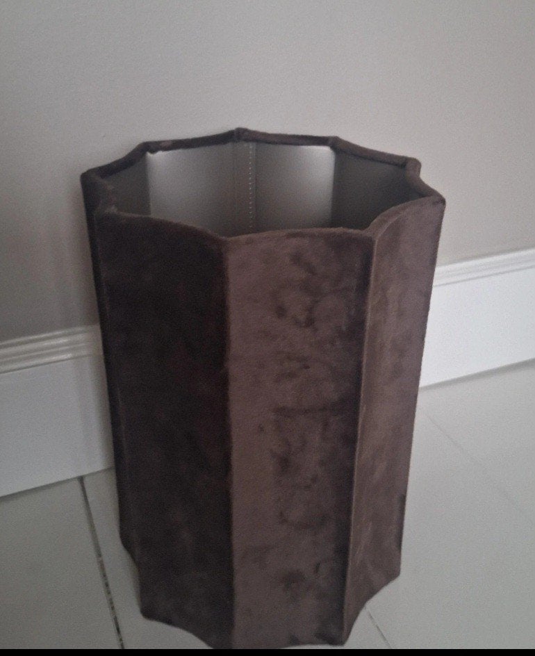 Bruine velvet velours fluweel lampenkap 1x light & living, Bruin, Rond, Nieuw, Ophalen of Verzenden