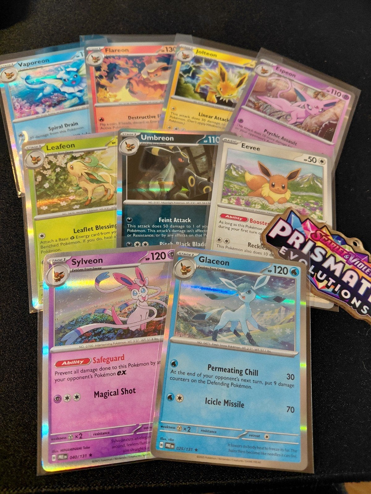Prismatic Evolutions Eeveelutions set 9x Pokemon, Ophalen, Zo goed als nieuw, Meerdere kaarten