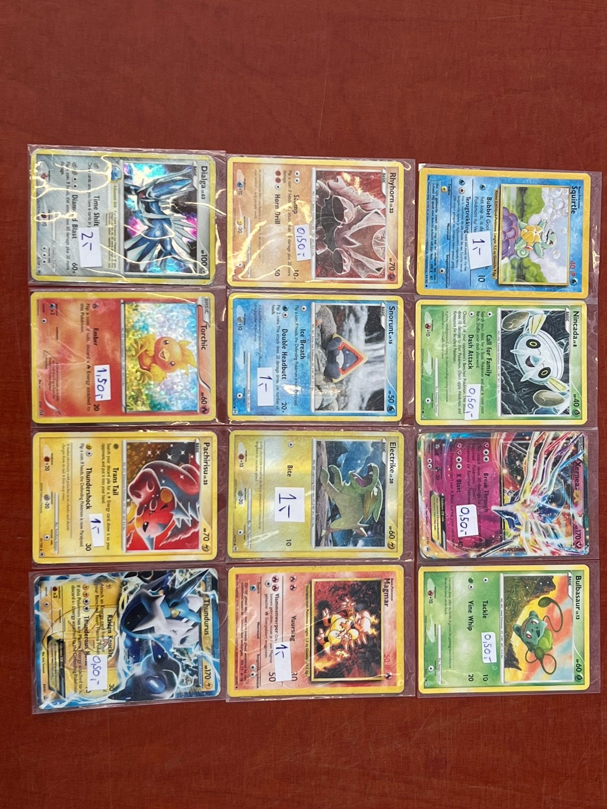 Oude pokemon verzamel kaarten vanaf 0,50 cent, Ophalen of Verzenden, Zo goed als nieuw, Meerdere kaarten