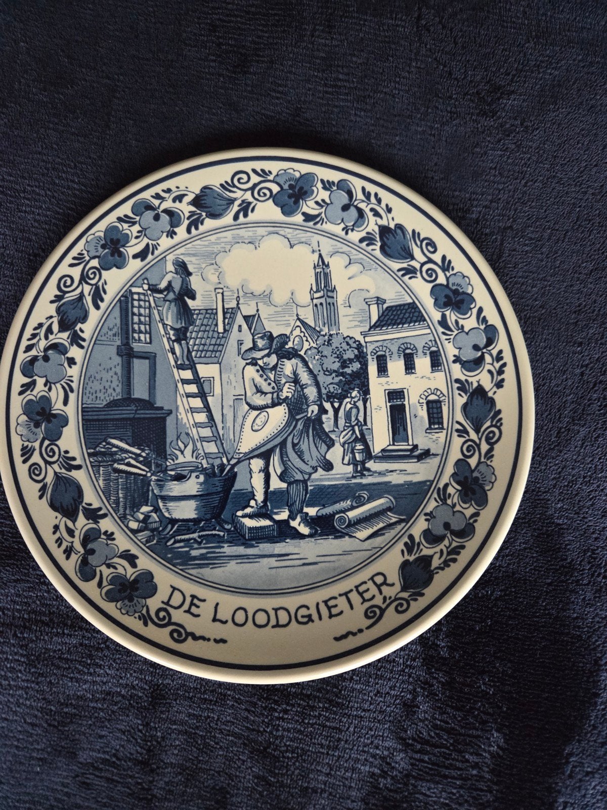 Delfts Blauw Wandbord 'De Loodgieter' - Royal Goedewaagen, Ophalen