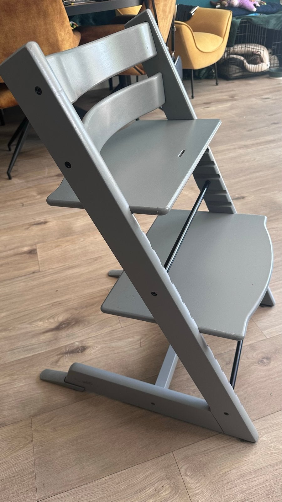 Stokke Tripp Trapp kinderstoel met rugsteun en kussen, Ophalen, Gebruikt, Meegroeistoel, Aanschuifbaar